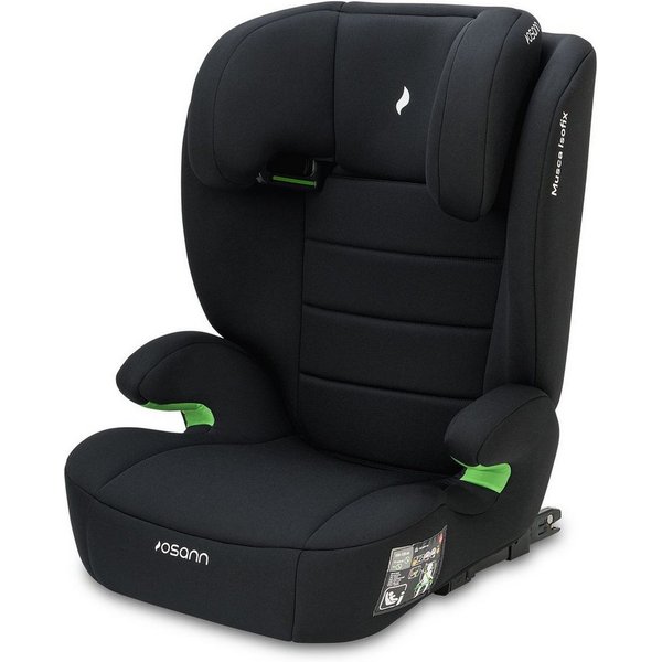 Osann Autokindersitz Musca i-Size - Black, Kinder Autositz ab 3 Jahre - 12 Jahre (100 cm - 150 cm) mit Isofix