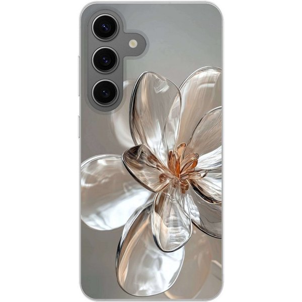 MuchoWow Handyhülle für Samsung Galaxy S24 Blume - Gläser - Transluzent, Phone Case, Silikon, Schutzhülle Dünn