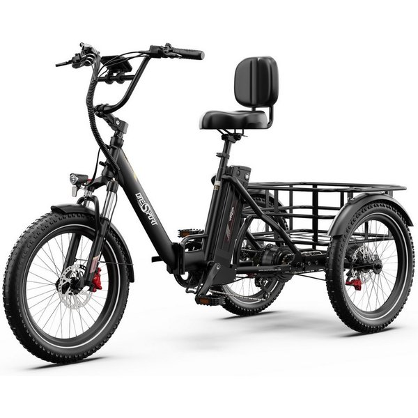 Onesport E-Bike Cityrad OT30 Pro 3 rad Faltbares Damen u. Herren E-Fahrrad 864WH, 90 km, Kettenschaltung, Heckmotor, 864 Wh, Pedelec