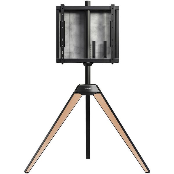 FITUEYES TV-Ständer aus Massivholz, höhenverstellbar, ±20° schwenkbar, 32-65 Zoll, (bis 65,00 Zoll, im Staffelei Design, mit Magnetverschluss)