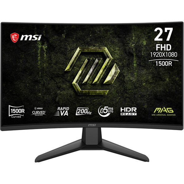 MSI MAG 274CF E20 Curved-Gaming-Monitor (68,6 cm/27 ", 1920 x 1080 px, FHD, 0,5 ms Reaktionszeit, 200 Hz, Rapid VA, neigbar)