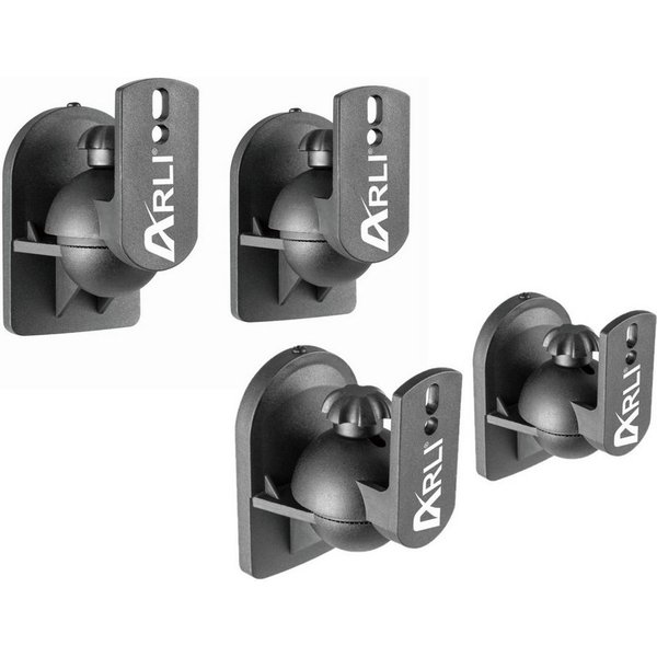 ARLI Lautsprecher-Wandhalterung 4x Wandhalter für Lautsprecher Universal Boxen Wand Halter Halterung, (1-tlg., 4 Stück, drehbar, neigbar)