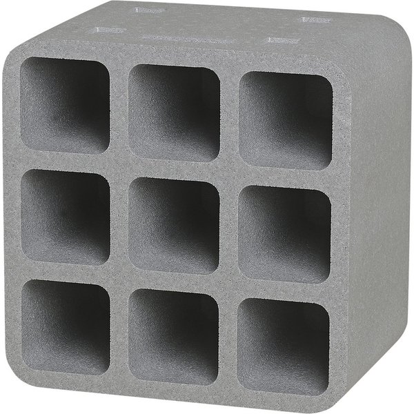 Climapor Flaschenhalter Flaschenbox Cube Flaschenregal Aufbewahrung EPS grau - 1 Stück, leichtes Polystyrolformgeschäumt