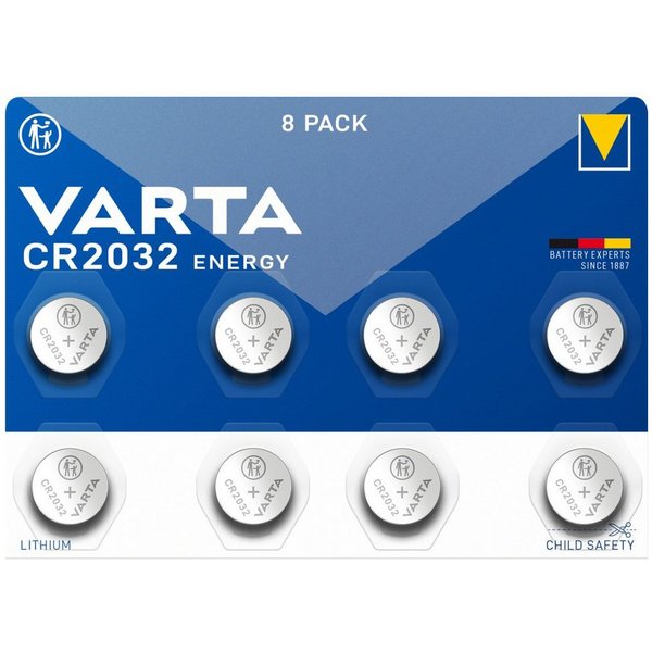 VARTA Varta Batterien CR2032 Lithium 3V 8 Stück Blister Batterie
