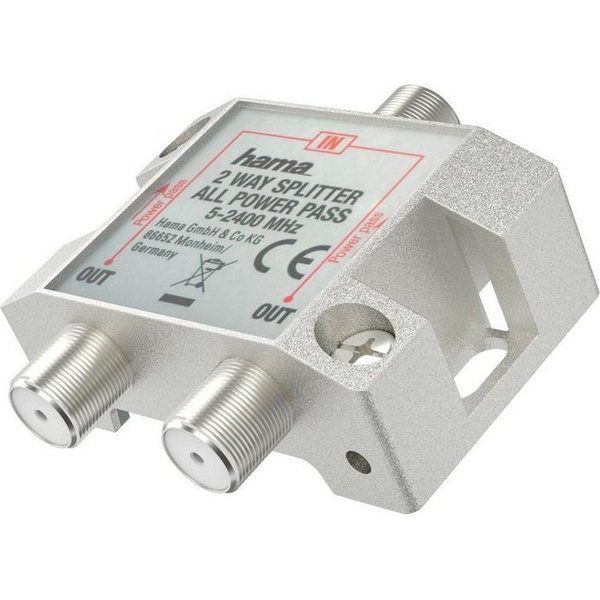Hama SAT-Verteiler SAT-Verteiler, 2-fach, voll geschirmt