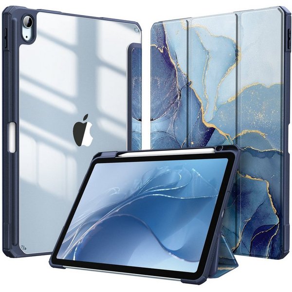 Fintie Tablet-Hülle für iPad Air 11'' M4/M3/M2(2026/2025/2024), iPad Air 5/4 Gen 2022/2020 10.9 Zoll, mit Stifthalter, Hülle mit transparenter Hartschale auf de