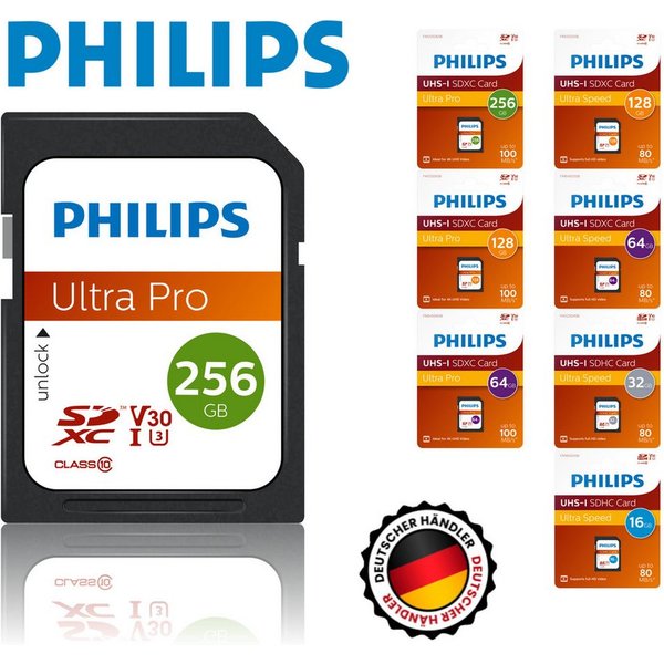Philips Philips SD-Karte Ultra Speed 16 GB Speicherkarte (16 GB, UHS-I Class10)