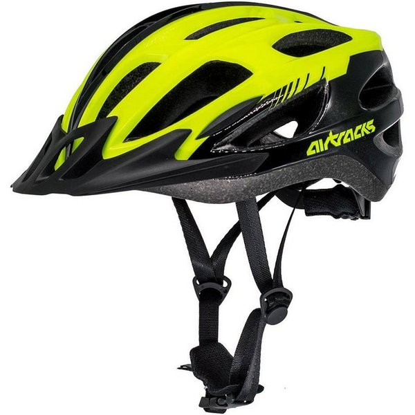 Airtracks Fahrradhelm Fahrradhelm Master S/M (54-58cm), L/XL (58-62cm) (RD-10 für Herren und Damen - EPS-Körper), + IN MOULD - Neon Weiß Schwarz