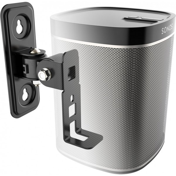 RICOO Lautsprecher-Wandhalterung Lautsprecherhalter für Sonos® PLAY:1 Lautsprecher LH431-B, (1 Stk. Box Speaker Halter schwarz, 1-tlg., 1x Wandhalter für Lautsp