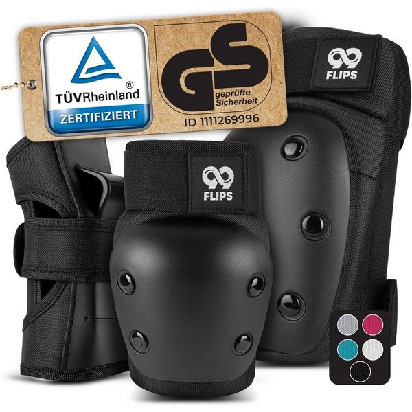 99FLIPS Protektoren-Set DIVE Protektoren Set Erwachsene Skateboard Inline Skates, Longboard (Protektoren Set Skateboard Erwachsene, 6-tlg., Inliner Schoner Knie
