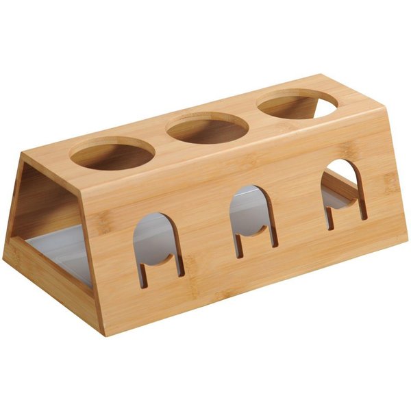 KESPER® Flaschenhalter für 3 Flaschen und 3 Deckel, (1-St), mit entnehmbarer Abtropfschale
