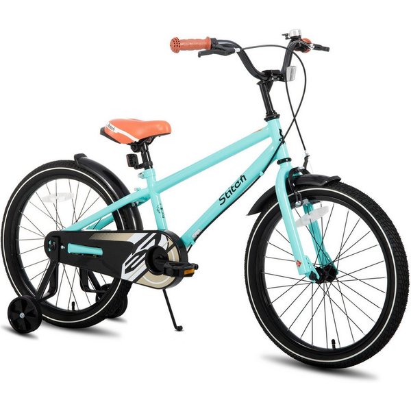JOYSTAR Kinderfahrrad Totem 12/14/16/18/20 Zoll Kinderfahrrad für 3-13 jährige Jungen, mit Stützräder, Kotflügel, Front and rear dual brakes, Reflektorplatte