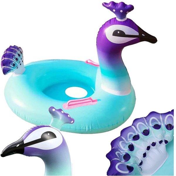 Sport-Knight® Schwimmring Pfau Kinder Schwimmring, Poolspaß 1-3 Jahre