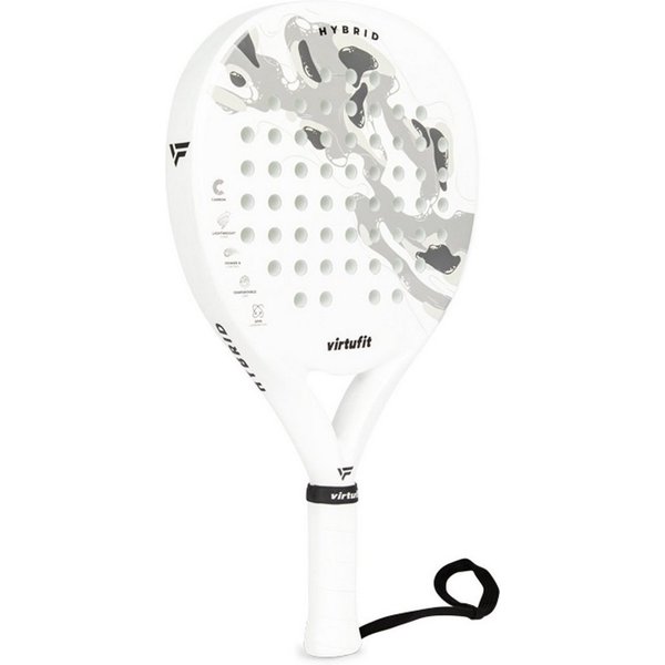 VirtuFit Padelschläger VirtuFit Hybrid Padel-Schläger Weiß Grau 365 g