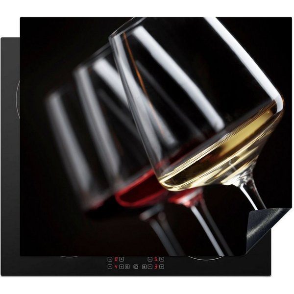 MuchoWow Herd-Abdeckplatte Weinglas - Wein - Alkohol, Vinyl, (1 tlg), Cerankochfeld Abdeckung, Herd Abdeckplatten Vinyl, 58.3x51.3 cm