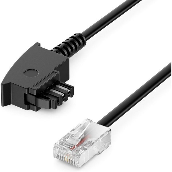 deleyCON deleyCON 20m TAE Anschlusskabel Routerkabel TAE-F auf RJ45 Stecker LAN-Kabel