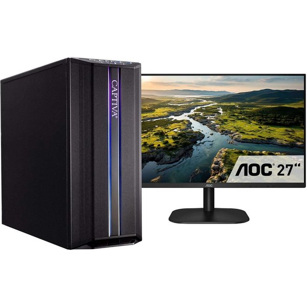 CAPTIVA Power Starter I72-070 TFT Bundle PC-Komplettsystem (27", Intel® Core i7 Core i7 12700, UHD Graphics, 16 GB RAM, 1000 GB SSD)