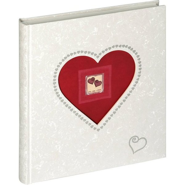 Walther Design Fotoalbum Hochzeitsalbum Forever, buchgebundenes Hochzeitsalbum, filigrane Silberprägung