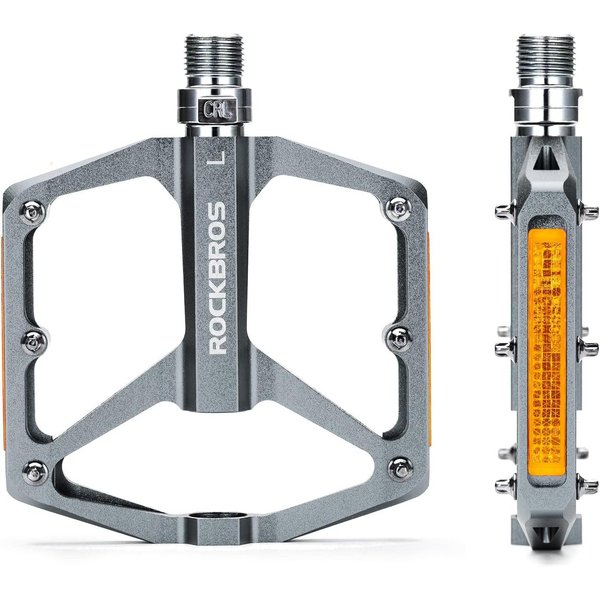 ROCKBROS Fahrradpedale Alu-Fahrradpedale mit Reflektoren