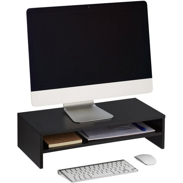 relaxdays Monitorständer mit Zusatzablage, (1-tlg)