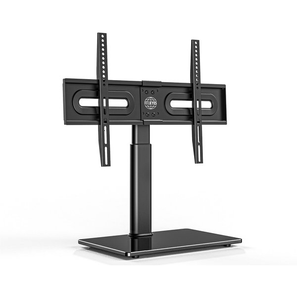 FITUEYES TV-Standfuß TV-Tischständer, ±40° schwenkbar, 32-65 Zoll, (bis 32,00 Zoll, höhenverstellbar, Bodenplatte aus gehärtetem Sicherheitsglas)