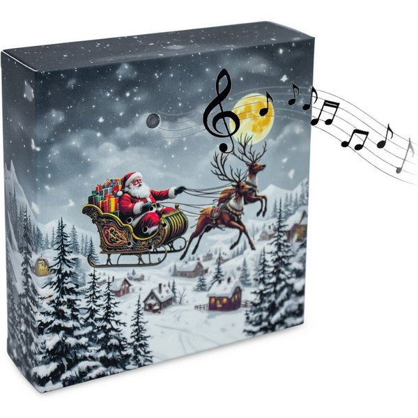 Spetebo Bewegungsmelder Weihnachts Soundbox mit Merry Christmas Melodie - 12 cm -, (Stück, 1-St., Anzahl), Soundlänge ca. 1 Minute