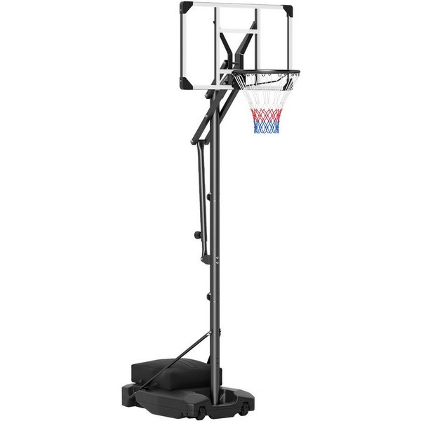 COSTWAY Basketballständer, Mit bruchsicherer Rückwand, befüllbarem Sockel & Netzen