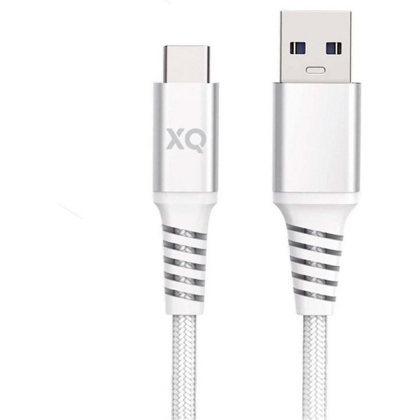 XQISIT 2m USB-C 3.0 Schnell-Ladekabel Kabel Weiß USB-Kabel, USB-A,USB-C, Kein (200 cm), HQ Ladekabel Datenkabel USB Type C 3.0 Handy Smartphone Tablet PC