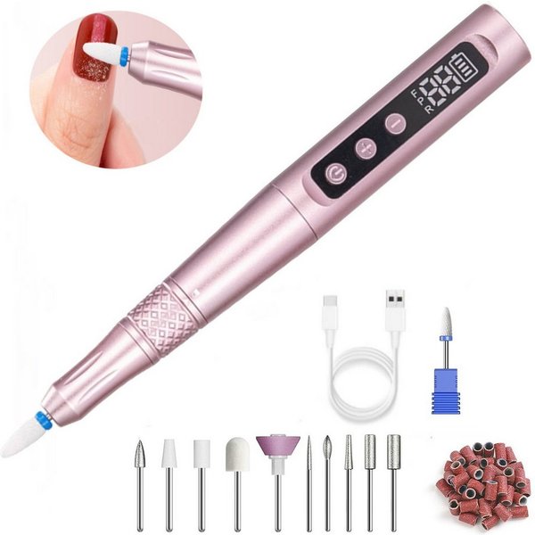 inschimmer Maniküre-Pediküre-Set 12-in-1 Kabellose Nagelfräser 35000 U/Min Elektrische Maniküre Set