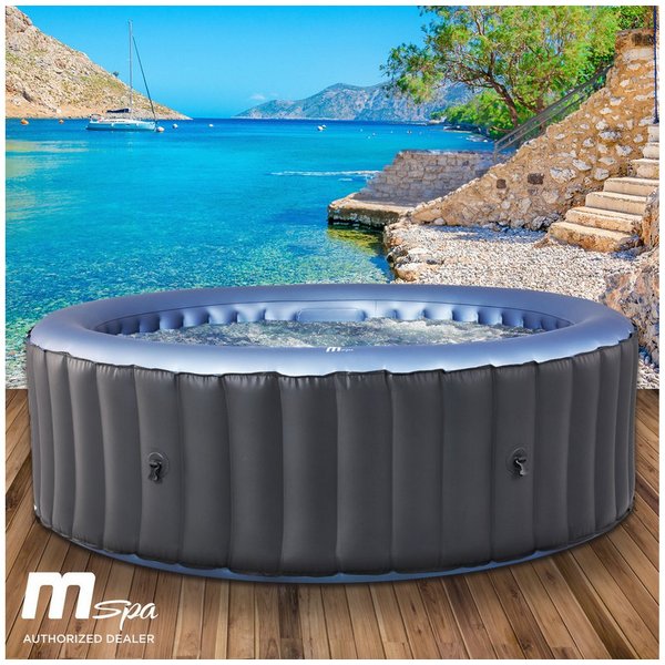 BRAST Whirlpool aufblasbar MSpa Bergen für 4-8 Personen, viele Größen Ø180-224cm, aufblasbares Aufstellbecken, (In- Outdoor Pool, Ganzjähriger Einsatz, 138 Mass