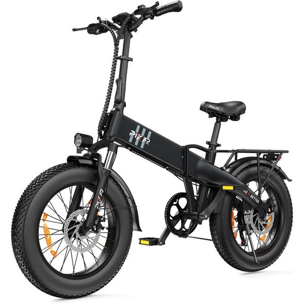 PIXAR E-Bike Cityrad F2 Elektrofahrrad 20 Zoll Fatbike Klapprad, 48 V 15 Ah, 7 Gang, bürstenloser Hinterradnabenmotor, 720 Wh, (Packung), 250 W, bis zu 100 km, 