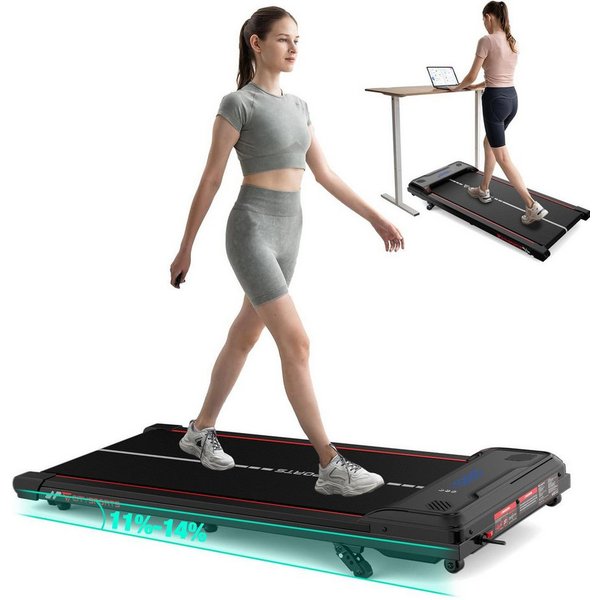 CITYSPORTS Laufband WP6 Walking Pad, 1–6 km/h, 440 W, 3-stufige Steigung bis 14 % (Mit toolkit,mit Schmiermittel), 120 kg, selbstzentrierender Laufgurt, LED-Dis