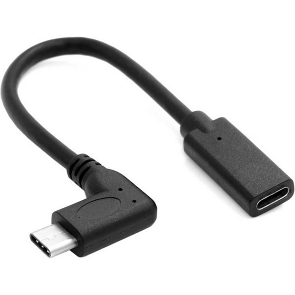 Bolwins H50 20cm USB Typ C Stecker auf Buchse Verlängerung abgewinkelt Kabel USB-Kabel, USB Typ C 3.1 Stecker (90° abgewinkelt), USB Typ C 3.1 Buchse (20 cm), O
