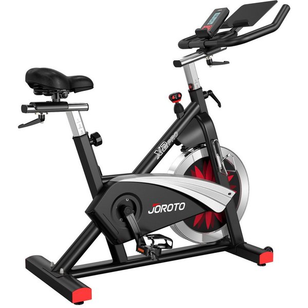 JOROTO Speedbike Ergometer Heimtrainer X2 & X2PRO mit multifunktionalem Display (Indoor Cycling Bike), Heimtrainer Fahrrad mit Kraftvoller Magnetbremse & Riemen