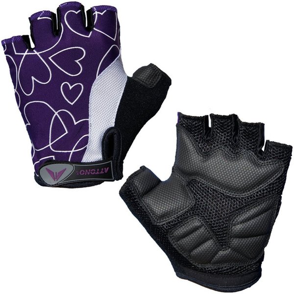 ATTONO Fahrradhandschuhe Damen & Mädchen Fahrrad Handschuhe: Gel-Polster & Air-Mesh, Gr. 5-8