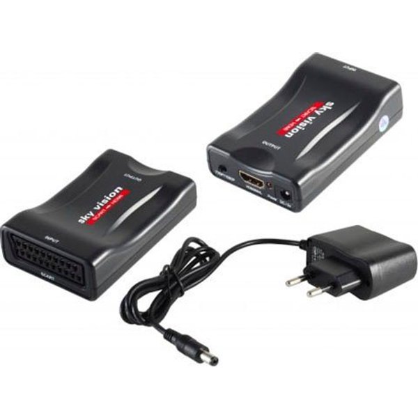 Sky Vision SHC 01 - Scart zu HDMI Konverter Adapter 3,5-mm-Klinke zu 3,5-mm-Klinke