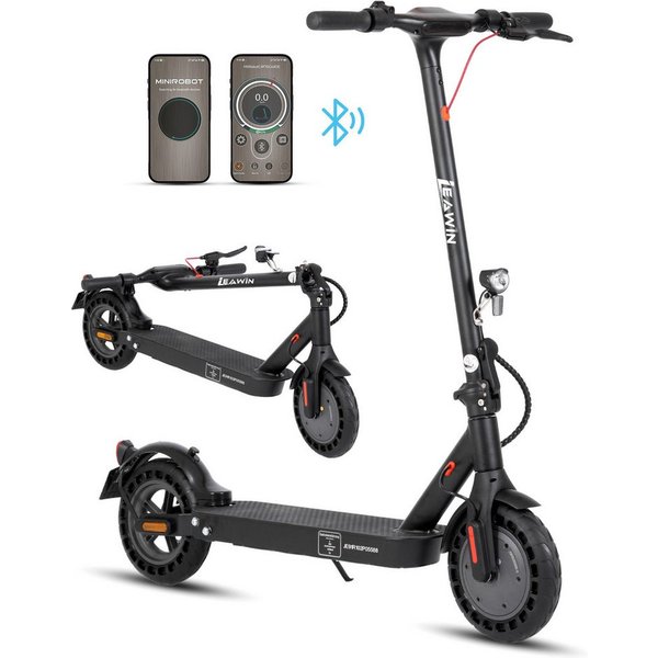 ZWHEEL E-Scooter 10'' mit Straßenzulassung, klappbarer E-roller, APP, Stoßdämpfer, 50km, 500 W, 20 km/h, (10'' pannensicherer Vollgummireifen, mit ABE), Elektro