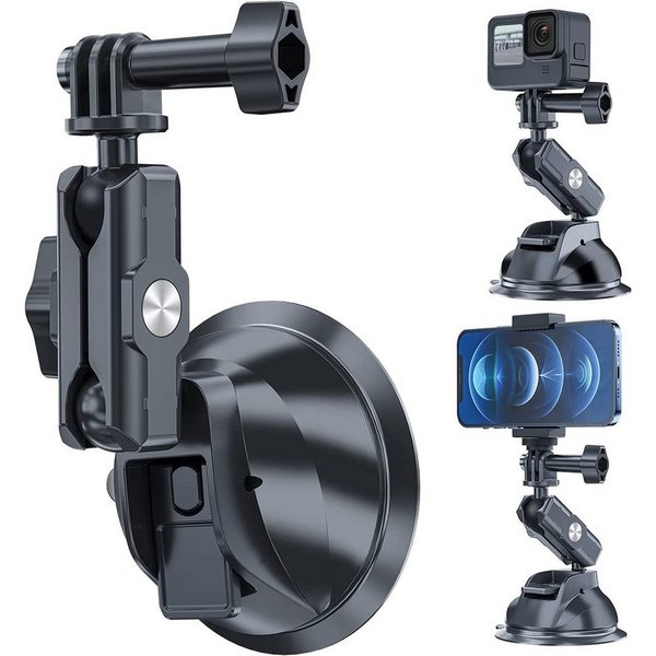 AFKSMILE Kamerahalterung Kamera Saugnapf Halterung,Saugnapf Halterung für Kamera & Licht, (Vielseitig kompatibel Action-Kamera,DJI Osmo Pocket,Osmo Action,Xiaoy