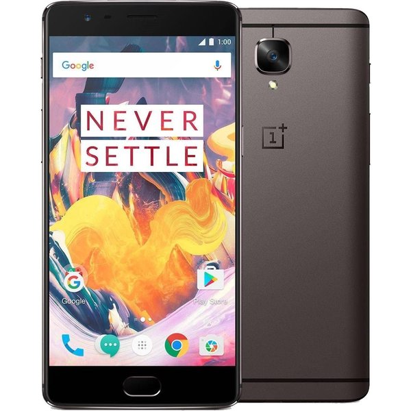 OnePlus OnePlus 3T A3003 64GB Dual Sim Android Smartphone Gunmetal Neu OVP Smartphone (13.97 cm/5.5 Zoll, 64 GB Speicherplatz, 16 MP Kamera, 4k-Videoaufnahme, D