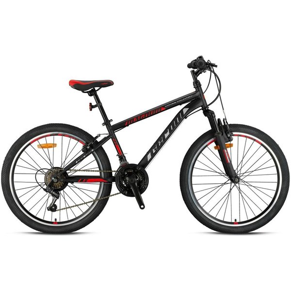 T&Y Trade Mountainbike 24 Zoll Mountainbike Kinder MTB Fahrrad Rad Bike MAGNUM Rot GRN26-064, 21 Gang Shimano, Kettenschaltung, Federgabel, 21 Gänge