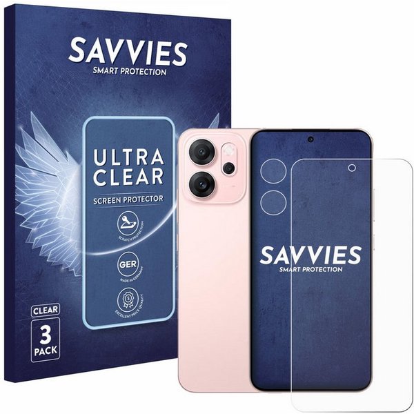 Savvies Displayschutzfolie Schutzfolie für Oppo Reno 14 F (Display+Kamera), 6 Stück, Displayschutz Schutz Folie Klar Transparent