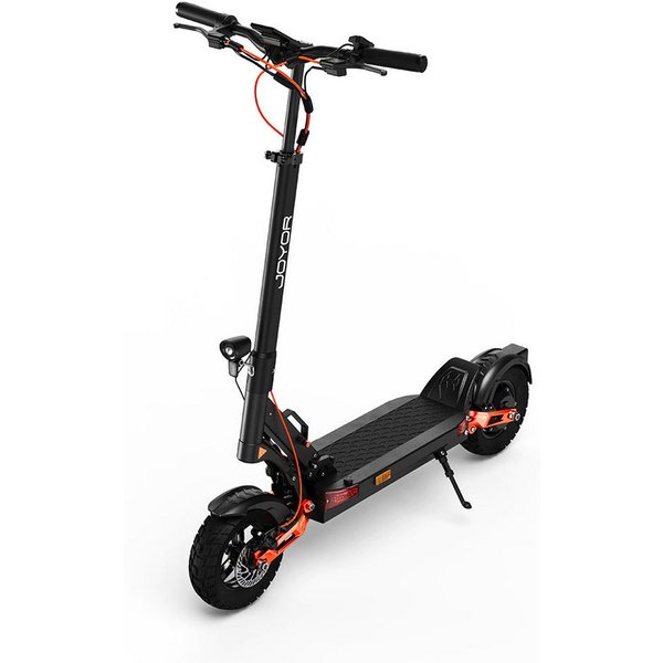 JOYOR E-Scooter T6 600W 48V 18Ah bis 70 km mit hydraulischer Federung klappbar offroad, 45 km/h, Hydraulische Federung vorne und hinten, 600W-Motor, 48 km/h