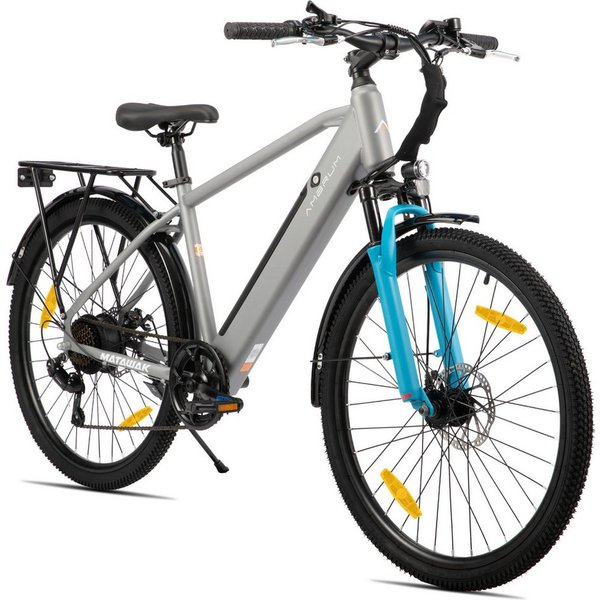 HILAND E-Bike 26" Elektro-Citybike 250W 10,4Ah mit Gepäckträger für Pendeln & Touren, Heckmotor, 374,4 Wh