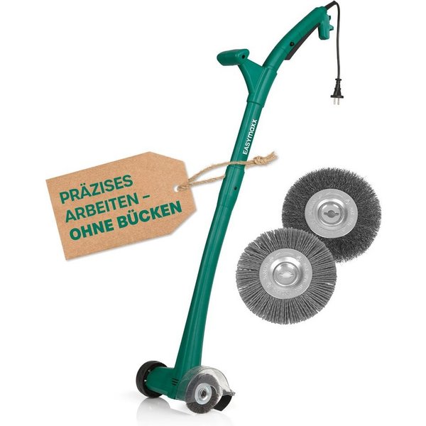 EASYmaxx Hartbodenreiniger elektrisch 140 Watt-[ABS/Stahl] inkl. 2 auswechselbaren Bürsten, 140 W, Einfache säuberung von Fugen, Gehwegen & uvm