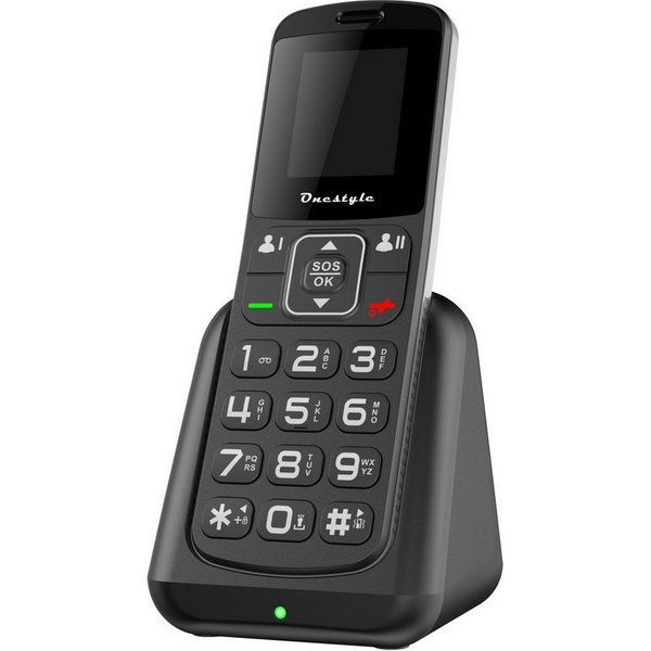 Onestyle Silver II Seniorenhandy mit Ladeschale, DUAL-SIM, großen Tasten Seniorenhandy