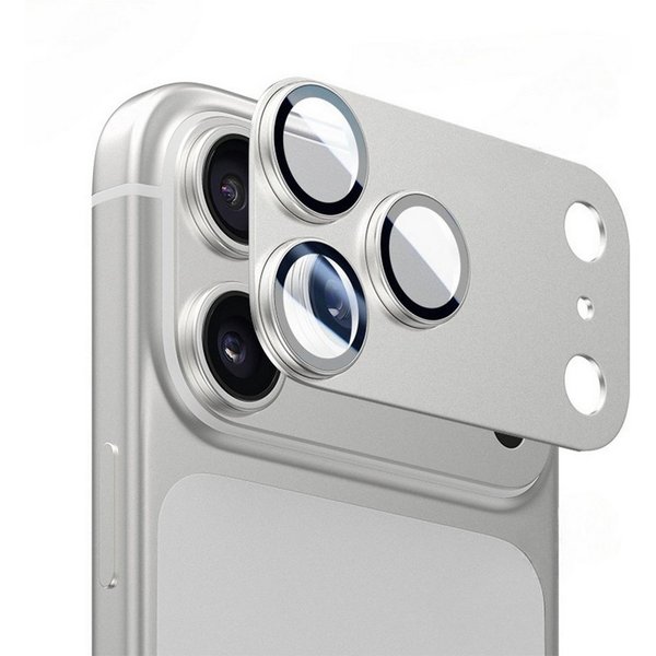 Wigento Kameraschutzglas Rück Kamera Schutz Glas 9H Apple iPhone 18 Pro Aluminium Silber für Apple iPhone 18 Pro, Aluminiumlegierung, hohe Lichtdurchlässigkeit,