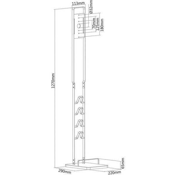 PureMounts Halterung PureMounts® Staubsaugerständer für Dyson® Staubsauger, schwarz