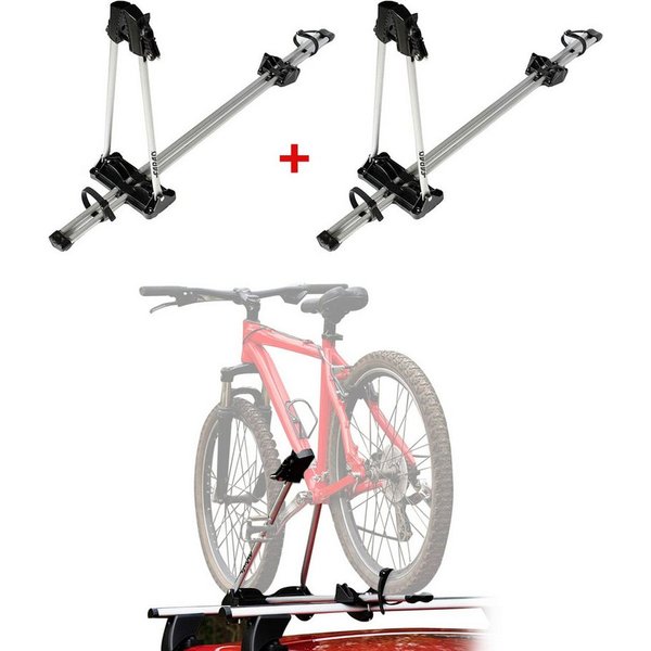 OMAC Dachfahrradträger bis 25 kg ABE M-Style Dachfahrradträger EBike FatBike 2 SET, (2-tlg), Rostbeständig, Abnehmbar, Leichtgewichtig