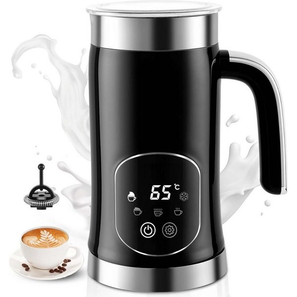 TUWENA Milchaufschäumer Elektrisch 5 in 1 - Automatische 350 ml Großes Fassungsvermögen, für Heißer Kalter Milchschaum Heiße Schokolade Latte Cappuccino