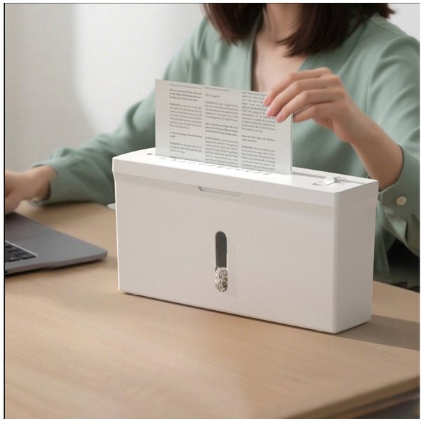 ibettertec Aktenvernichter Aktenvernichter Papierschredder Anti-Blockier-System Leiser Betrieb, P4 Mikroschnitt 5x12mm 10 Blatt Max. Eingabe Überhitzungsschutz